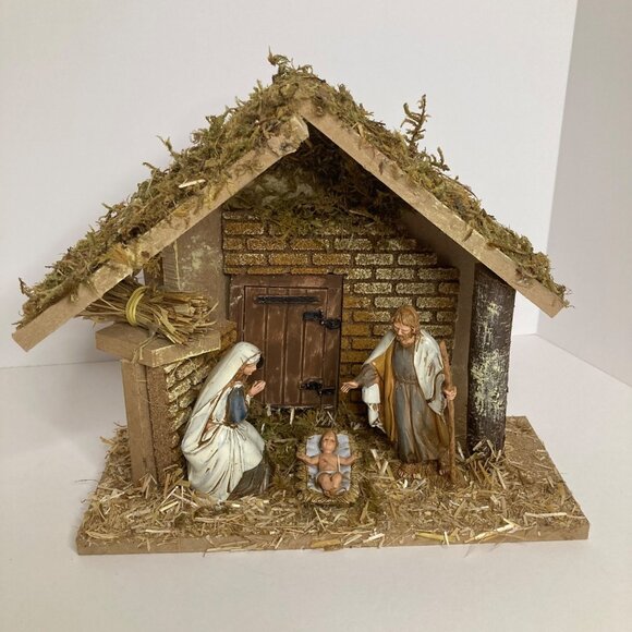 Collezione Moranduzzo Nativity Baby Jesus Mary Joseph Manger Made in Italy - Picture 1 of 10